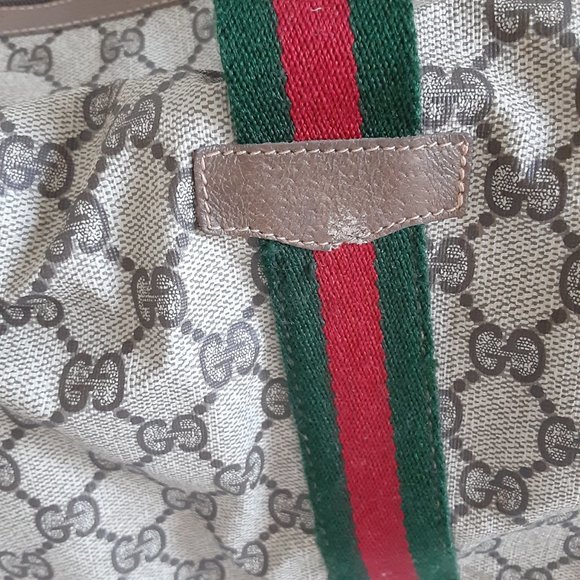 Authentic Gucci Weekender Web Mono Canvas Duffle - Picture 10 of 12